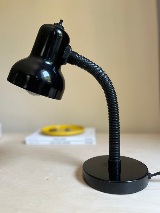 1980s Black Gooseneck Lamp | MCM Revival Lighting