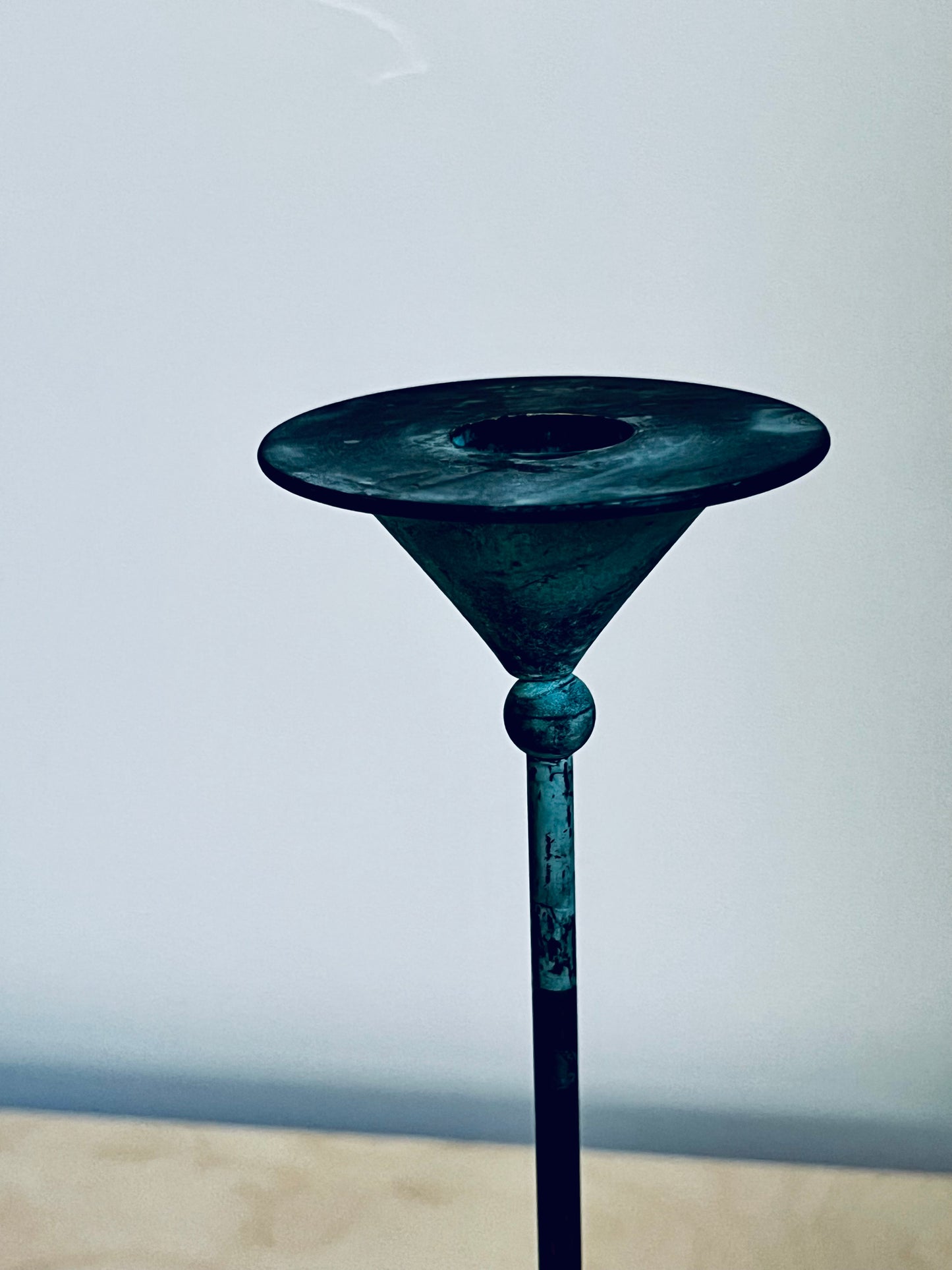 Sculptural Postmodern Taper Candle Holder