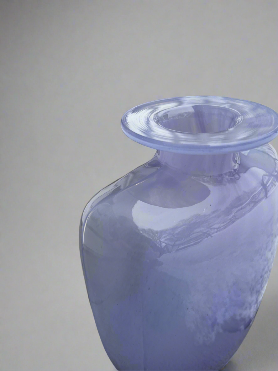 1989 Kosta Boda Lavender Glass Vase | made in Sweden