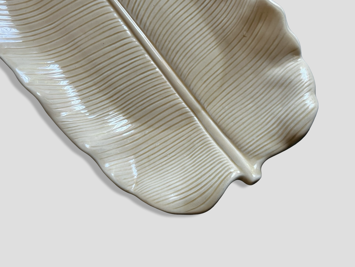 MCM 21” Metlox Pottery Ceramic Leaf Platter