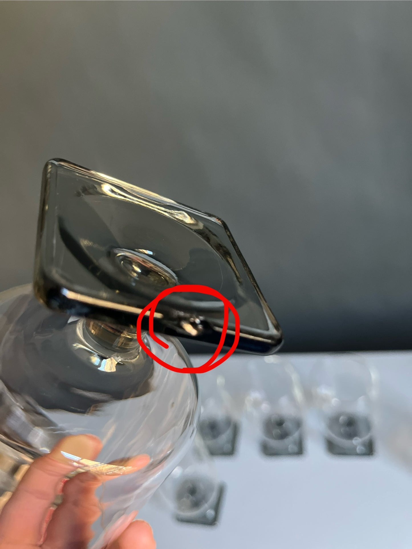 Federal Glass Nordic Midnight Smoked Gray Goblets | Set of 6