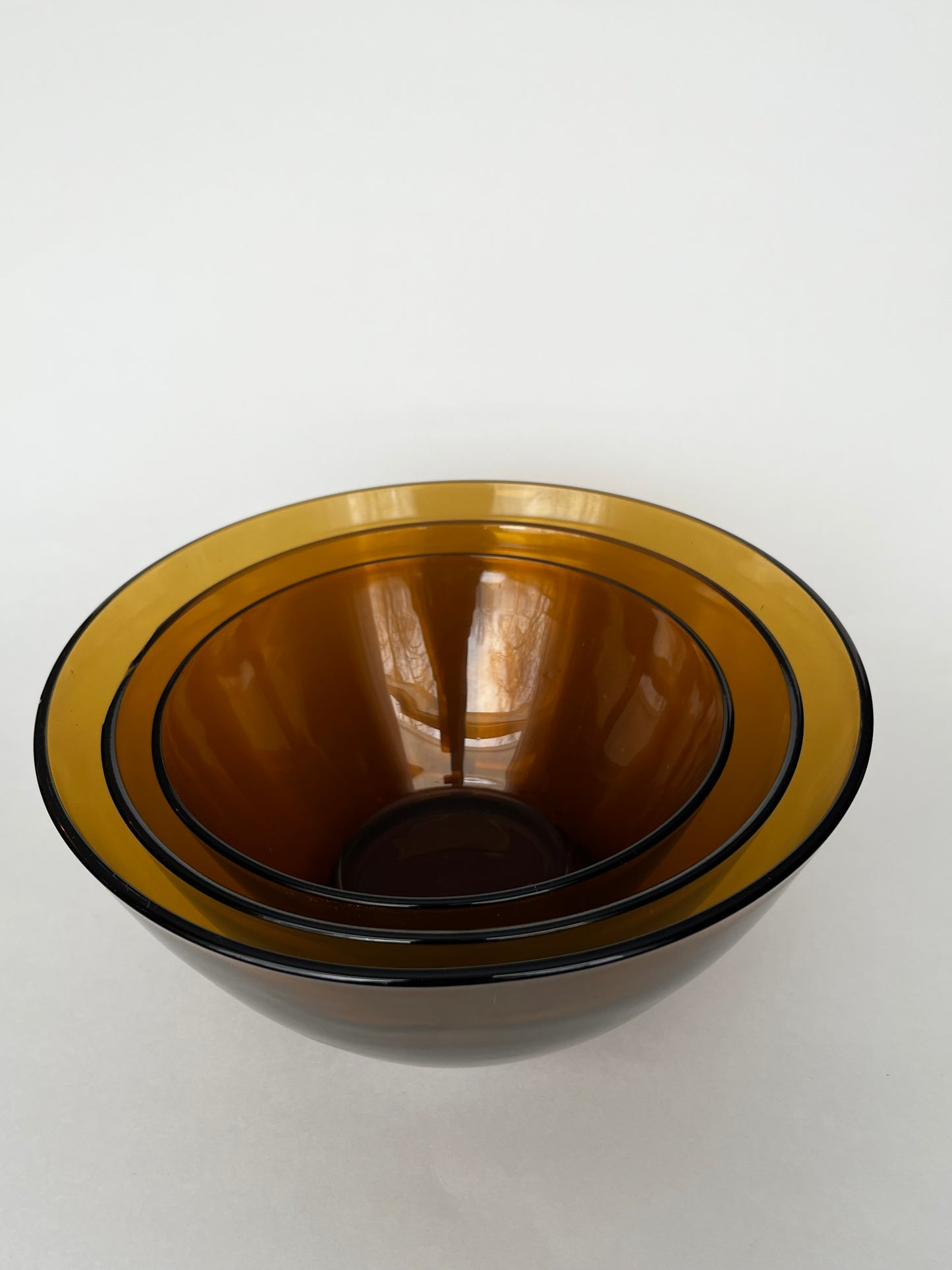 Amber Glass Nesting Bowls | Made in France by Arcopal