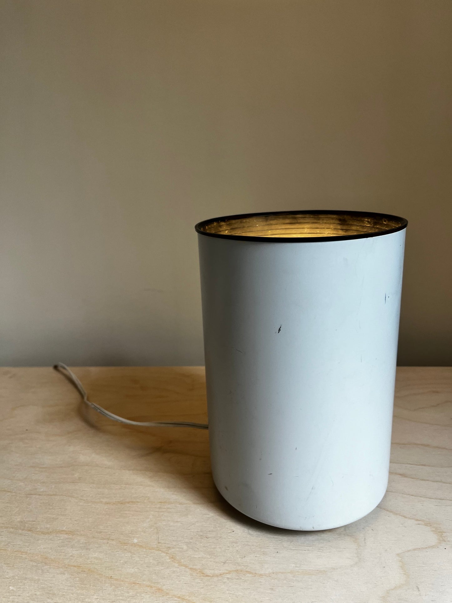 White Canister Uplight | Minimalist Accent Lamp