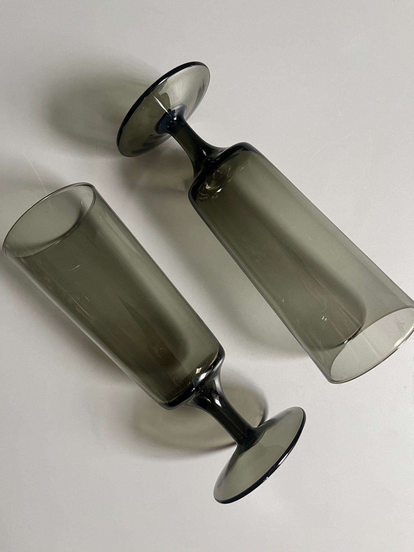 Smokey Grey Pilsner Glasses | MCM Barware, set of 2