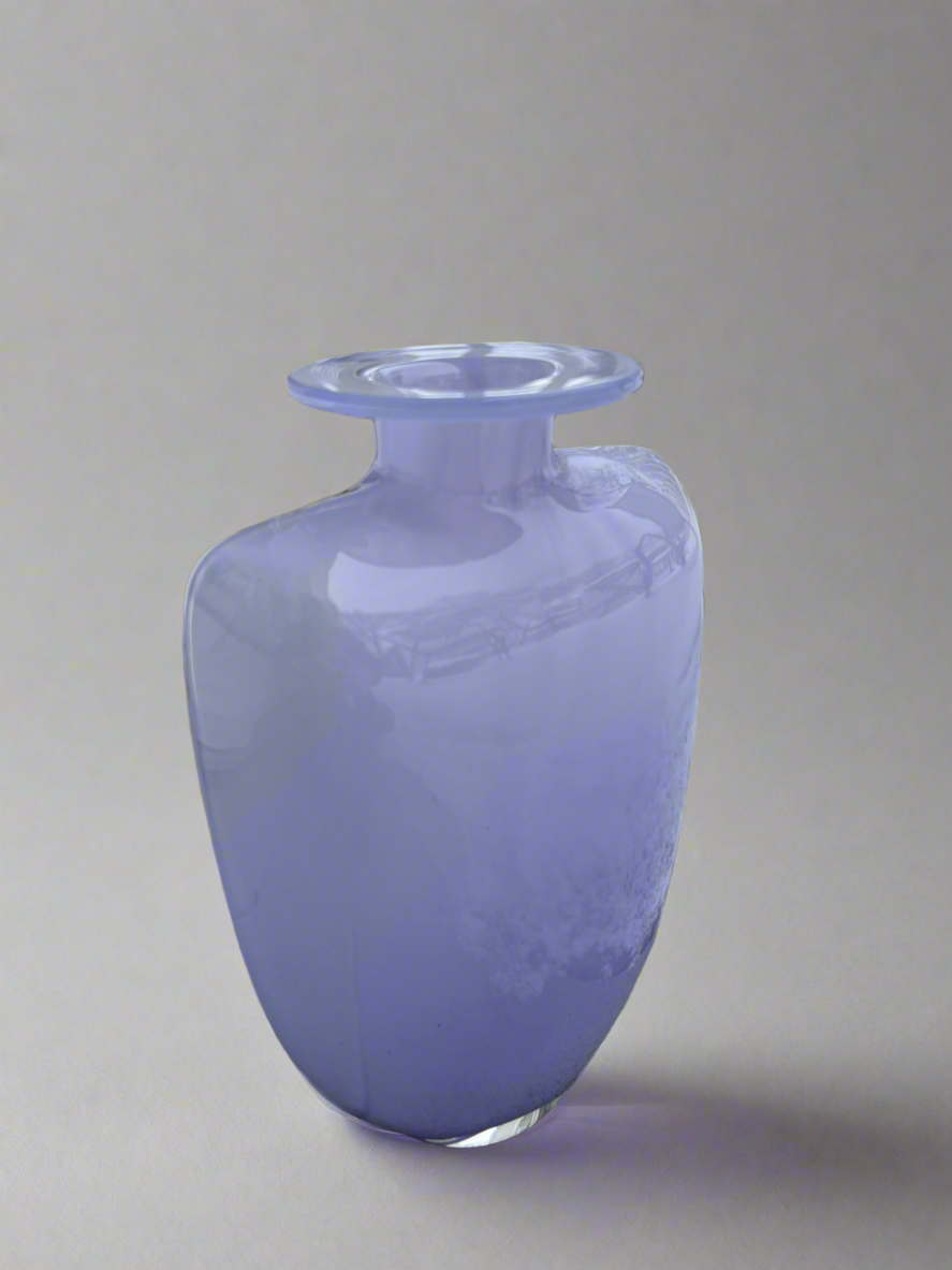 1989 Kosta Boda Lavender Glass Vase | made in Sweden
