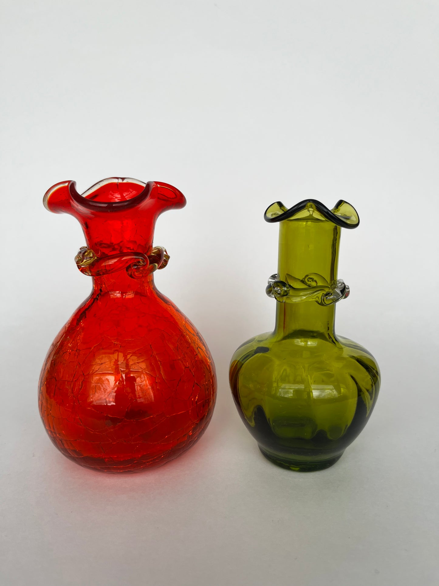 Hand-blown Red Orange Glass Vase | by Pilgrim Glass Company