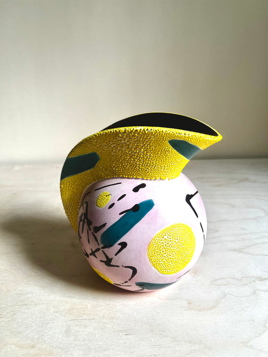 1980s Postmodern Sculptural Studio Pottery Vase