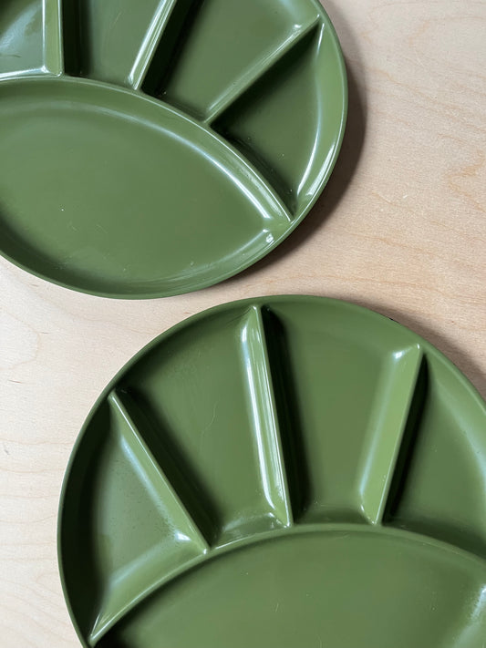 1970s Melamine Plates | Set of 2 | Imperial International, made in Japan