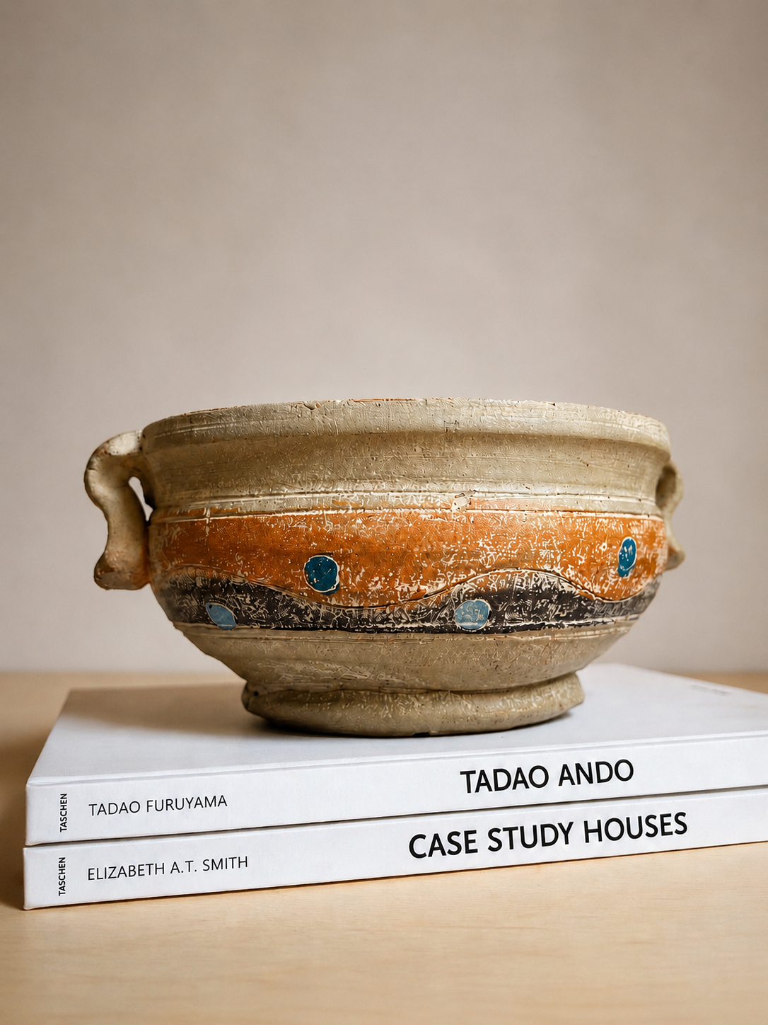 Handmade Clay Planter with Side Handles | Earth Tone Studio Pottery