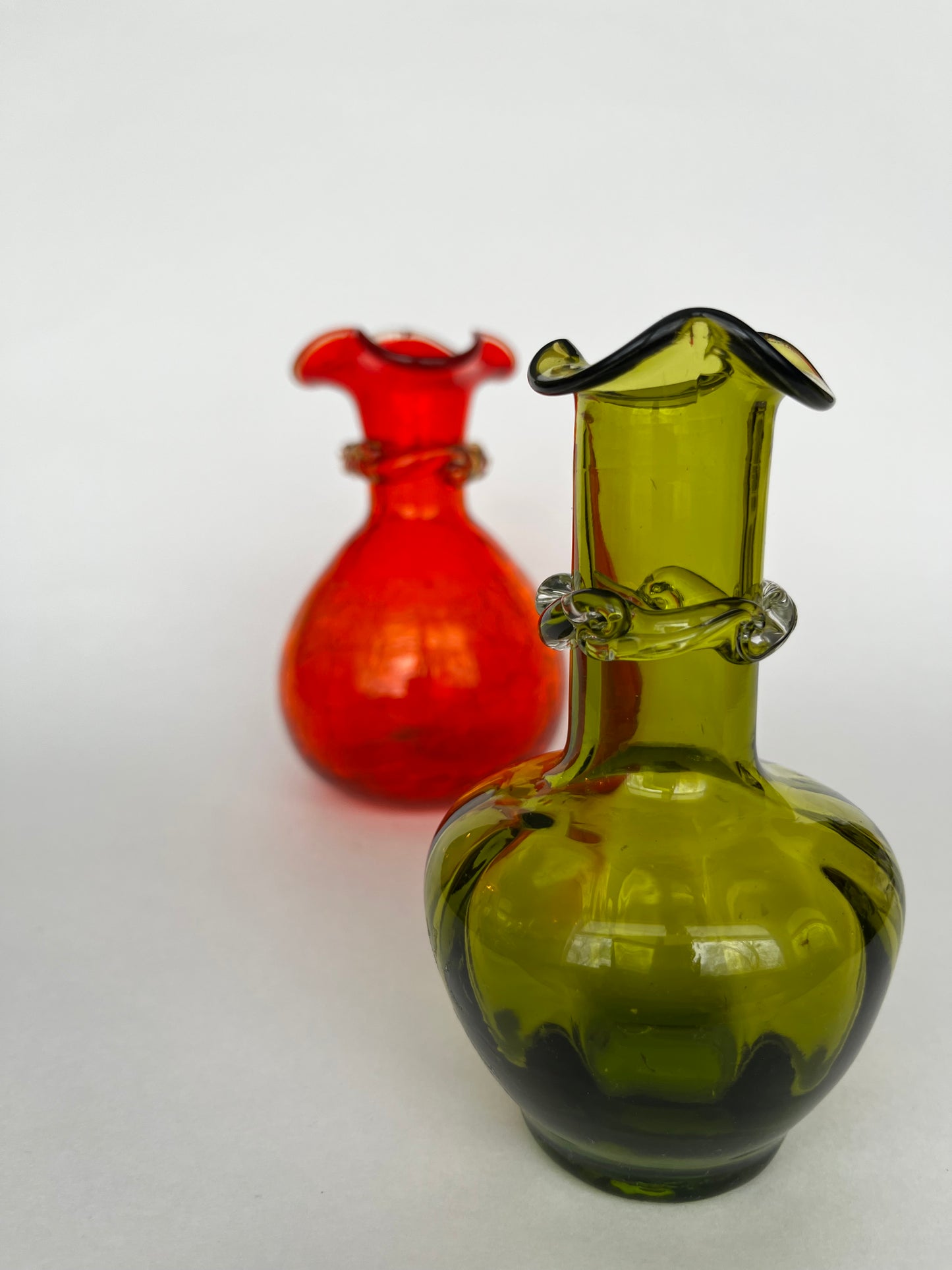 Olive Glass Hand-blown Vase | by Pilgrim Glass Company