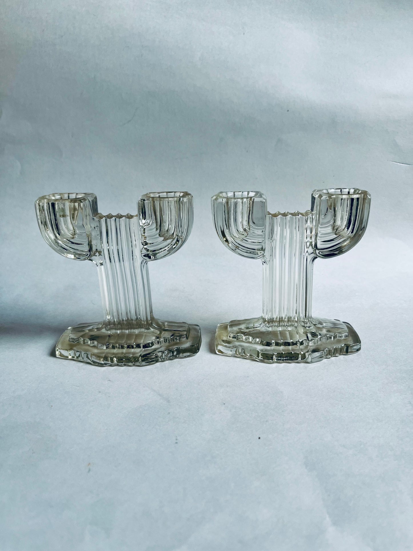 1940s Deco Glass Taper Holder | by Anchor Hocking