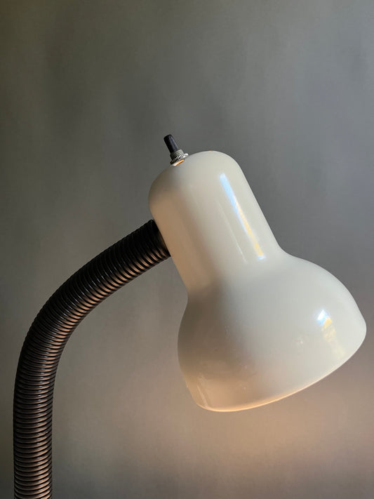 1980s White Gooseneck Lamp | MCM Revival Lighting