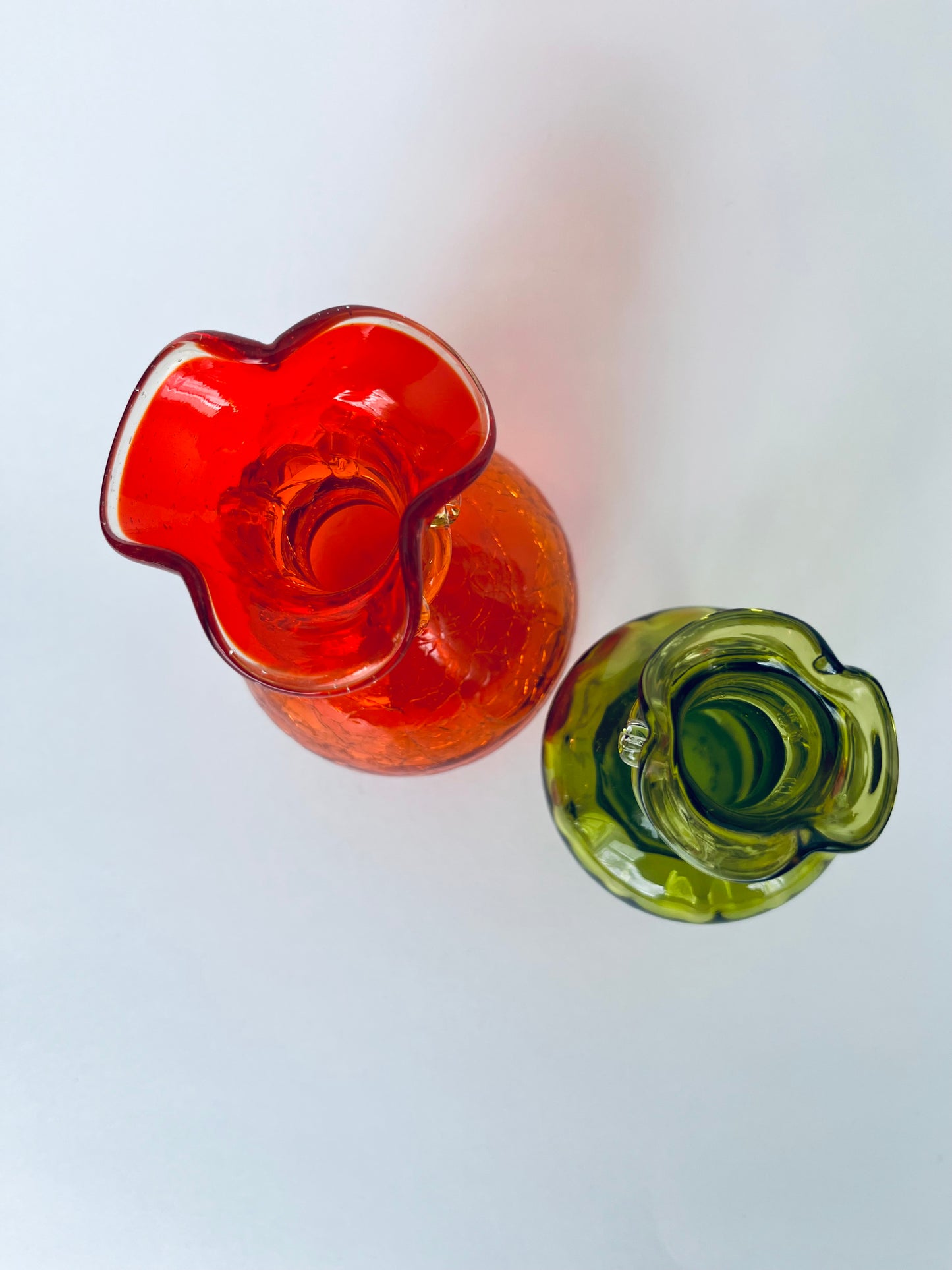 Hand-blown Red Orange Glass Vase | by Pilgrim Glass Company
