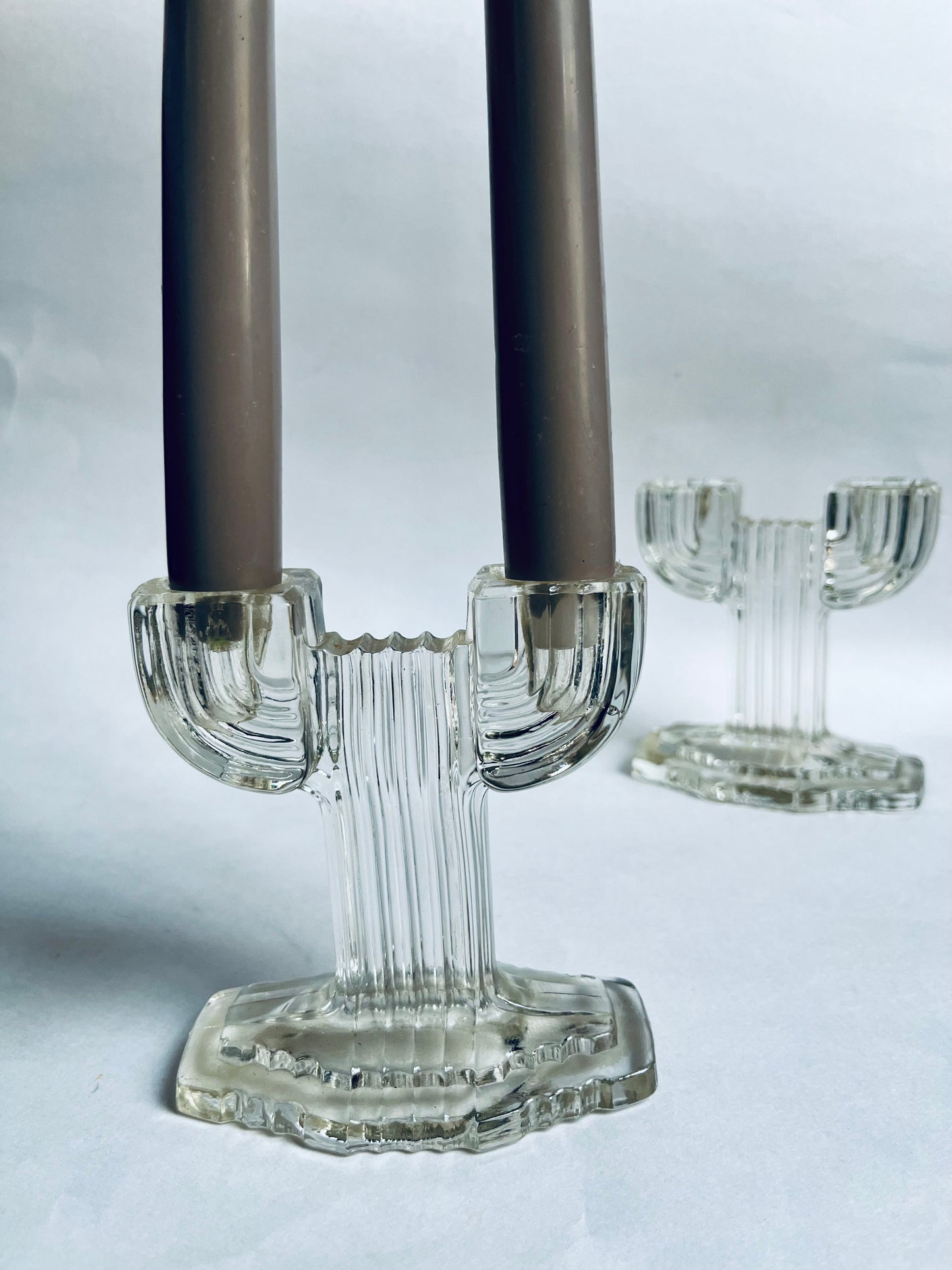 1940s Deco Glass Taper Holder | by Anchor Hocking