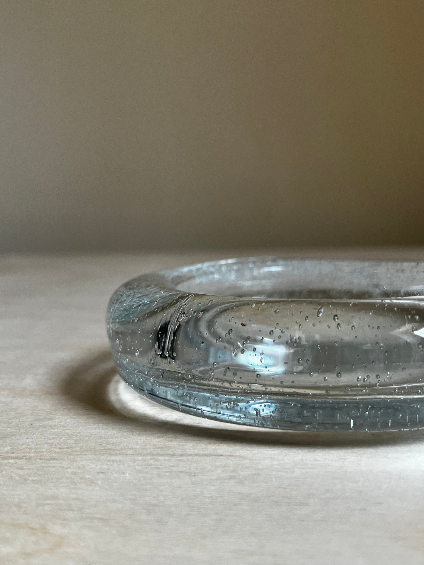 Vintage Controlled Bubble Glass Catchall Dish