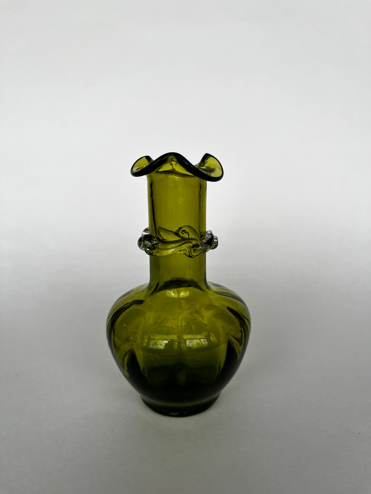 Olive Glass Hand-blown Vase | by Pilgrim Glass Company