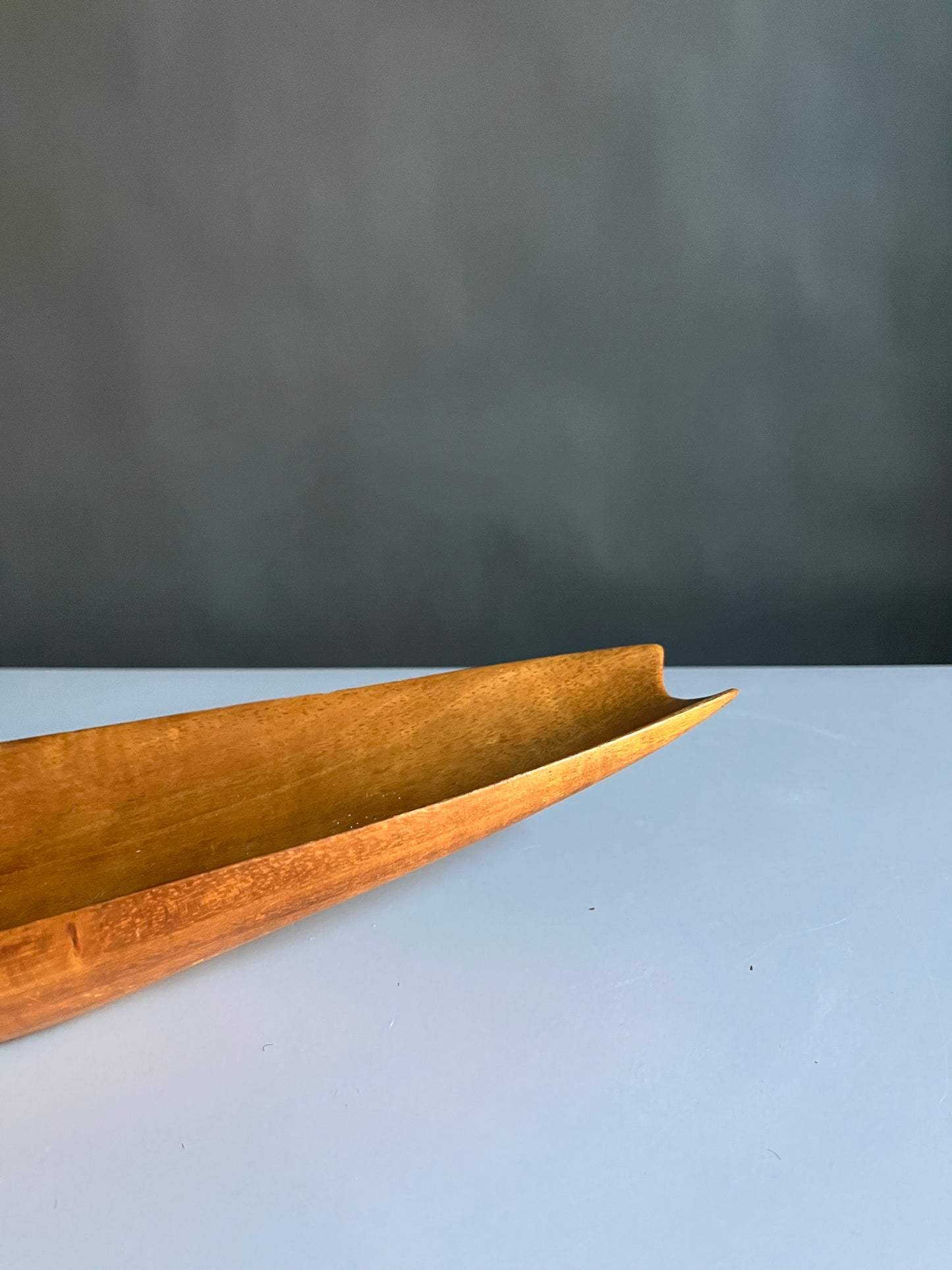Mid Century Pantalcraft Teak Canoe Bowl
