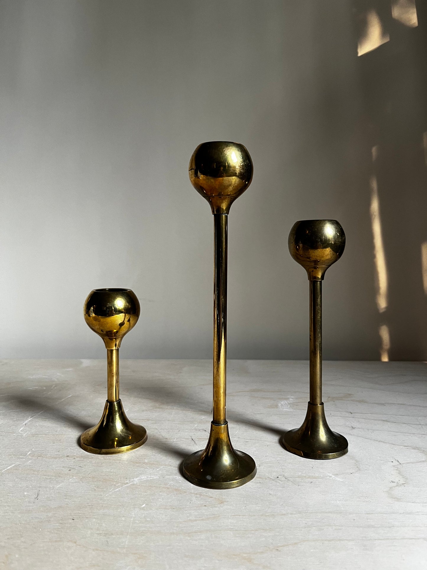 Brass Tulip Tapers | Set of 3