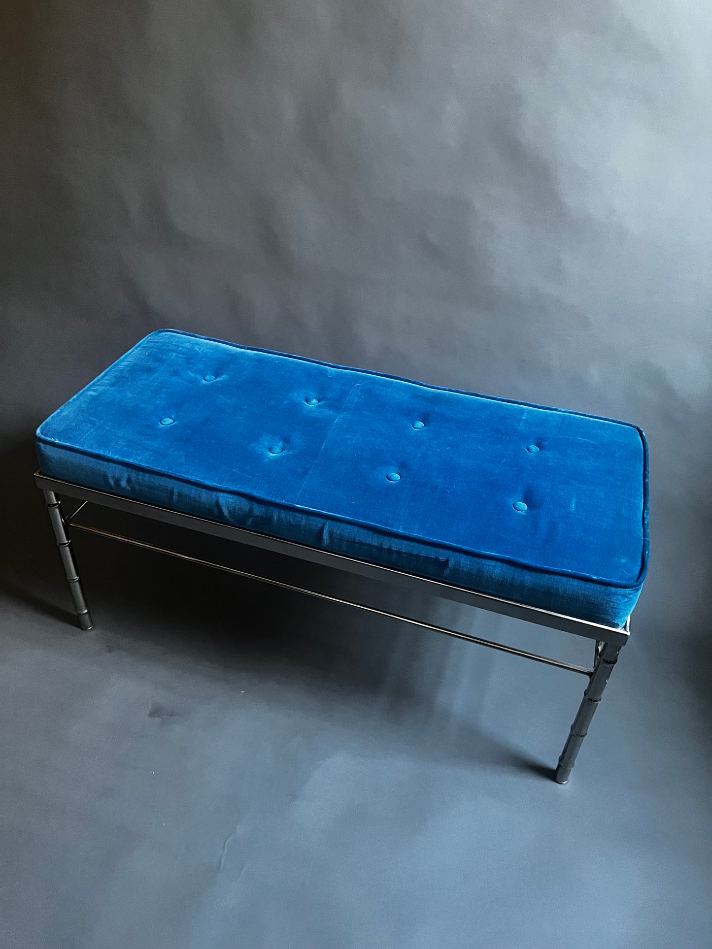 Chrome & Velvet Bench | George Koch Sons