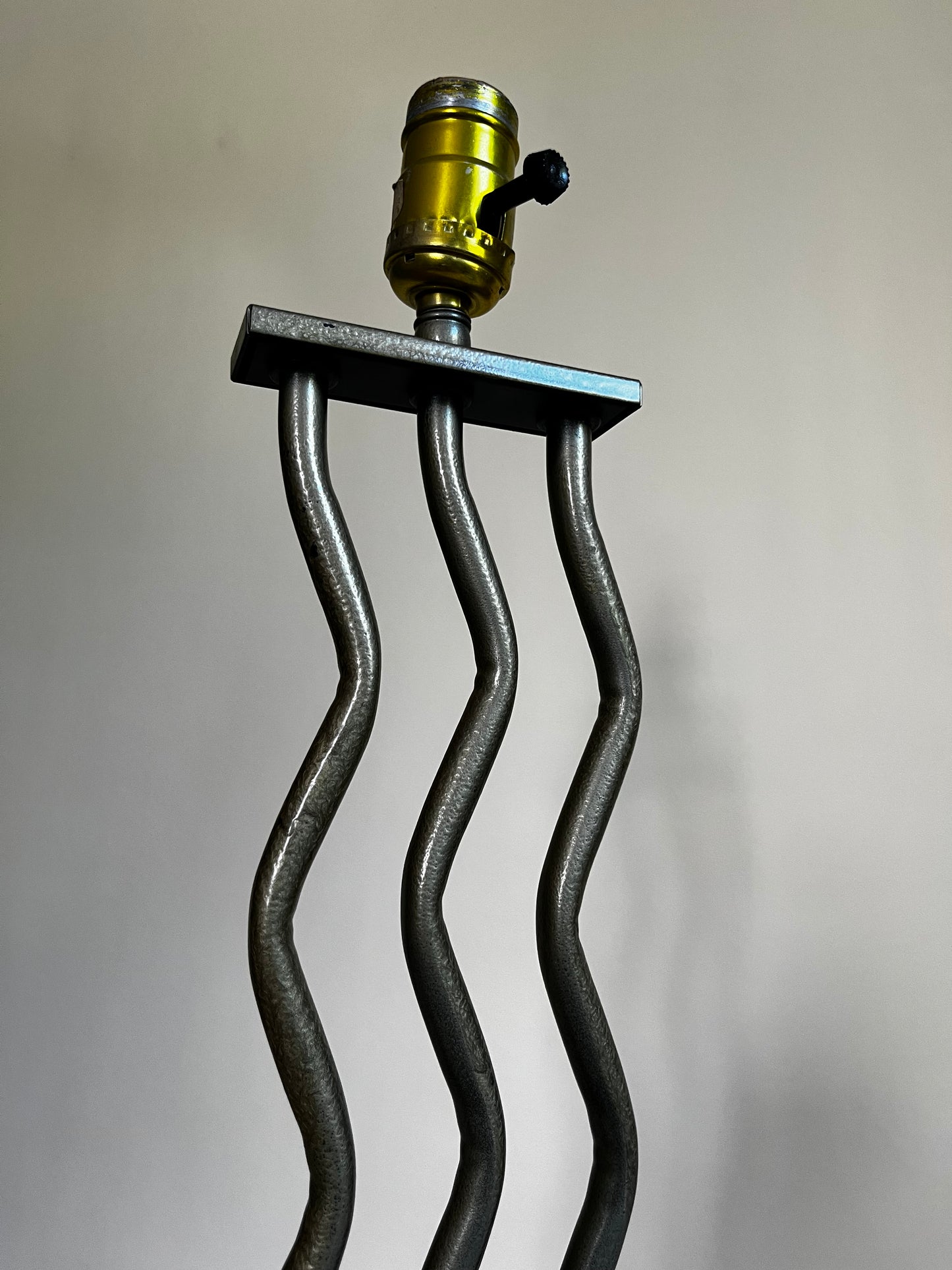 Postmodern Gold Squiggle Table Lamp