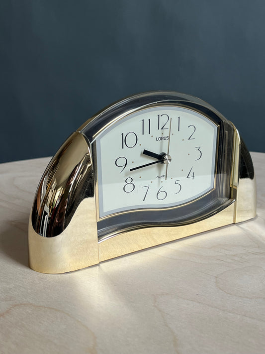 Gold Lorus Postmodern Mantel Clock