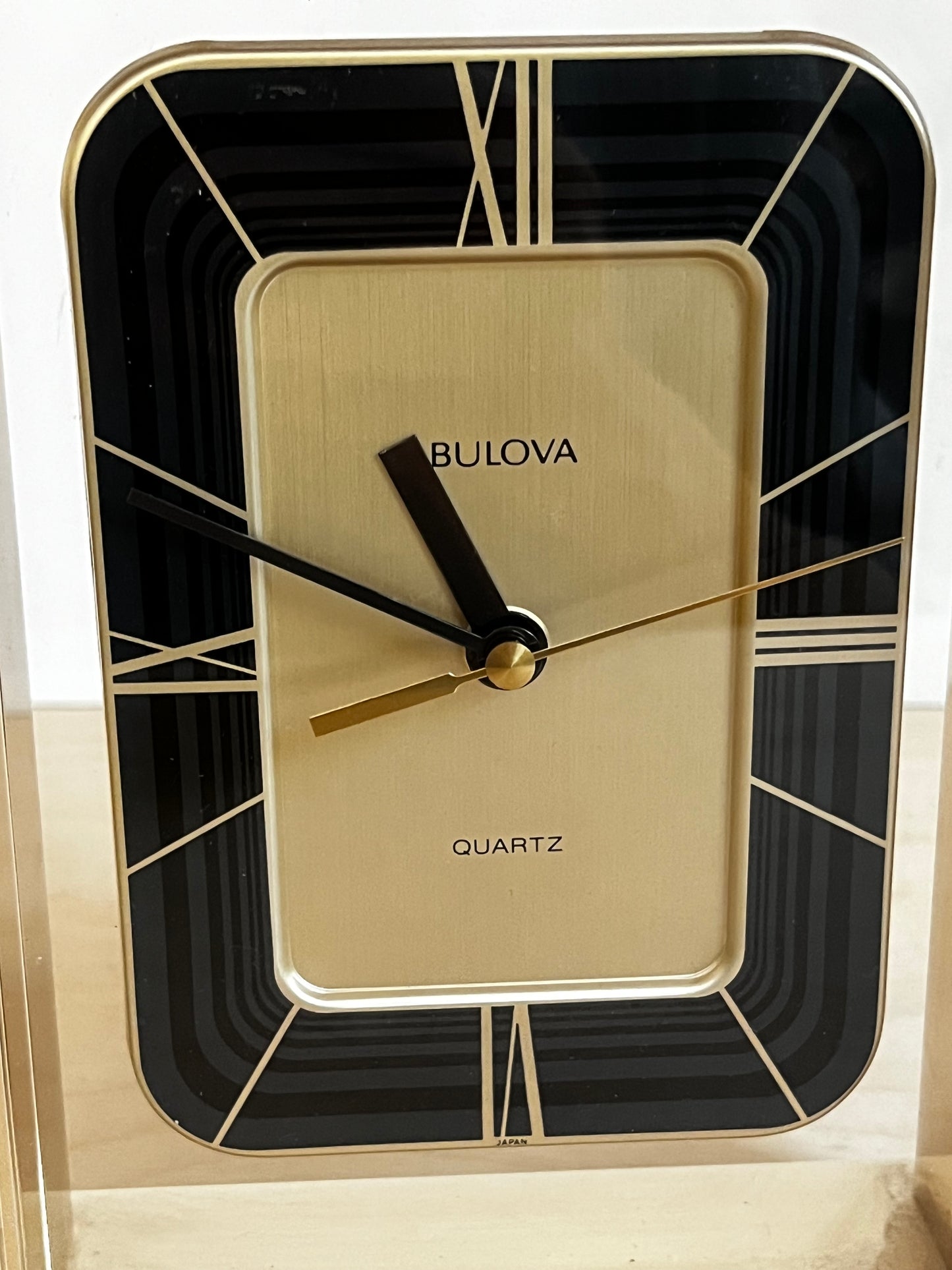 Bulova Art Deco Style Floating Desk Clock