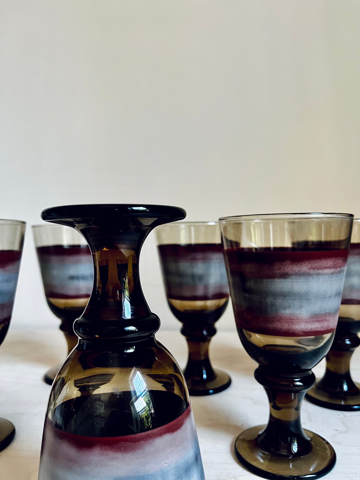 1970s Libbey Nova Brown Goblets | Set of 6