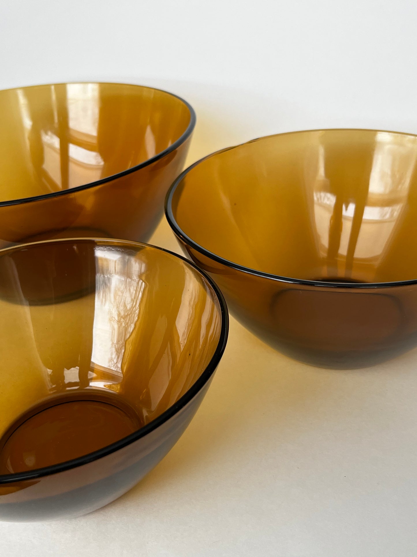 Amber Glass Nesting Bowls | Made in France by Arcopal