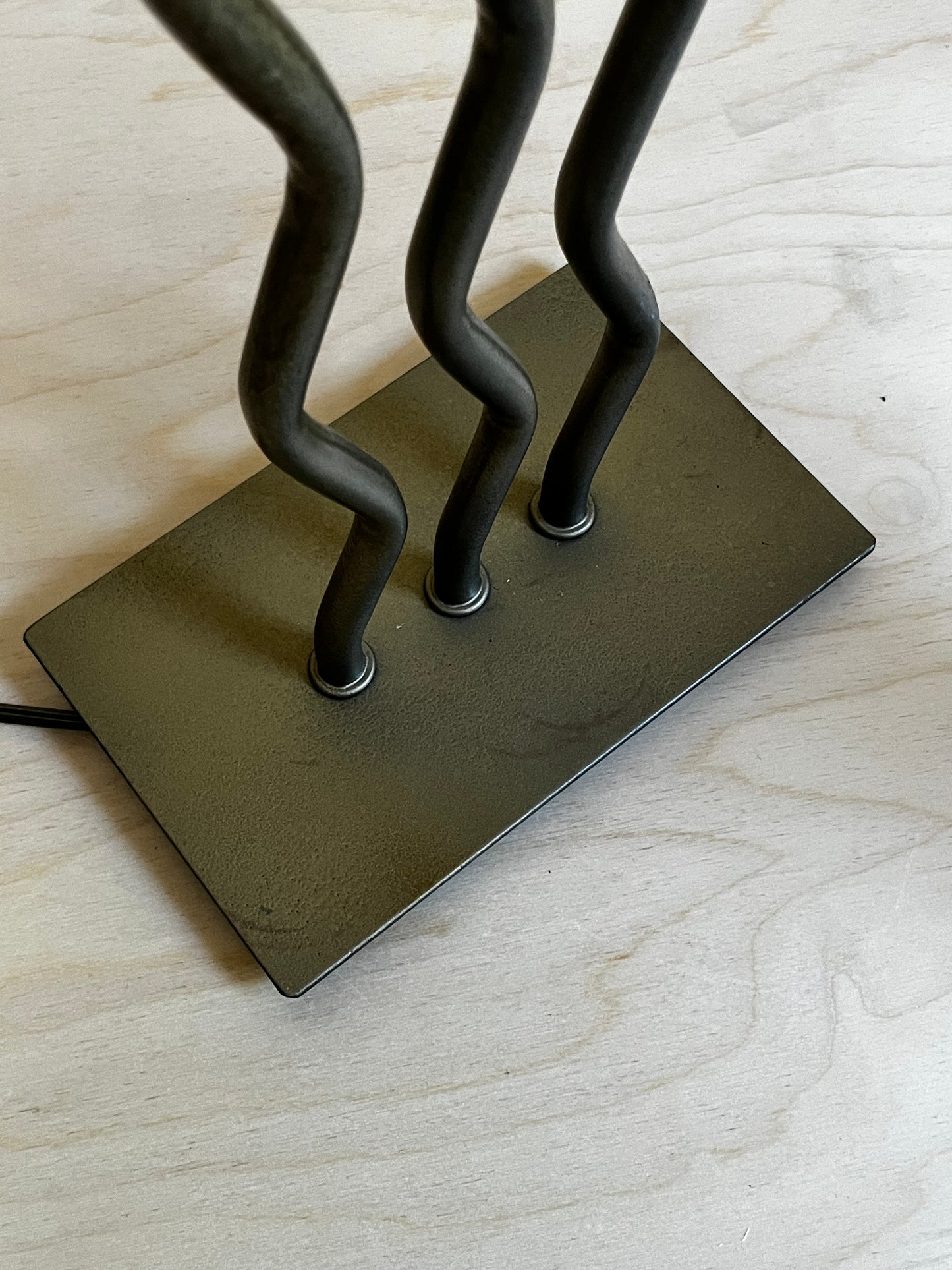 Postmodern Gold Squiggle Table Lamp