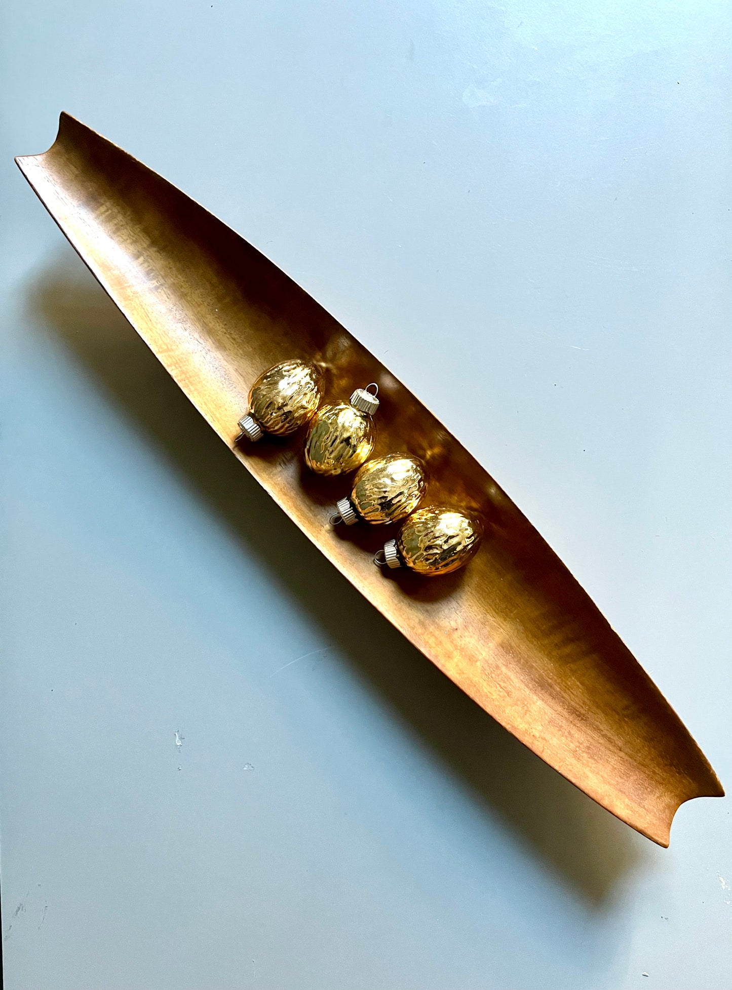 Mid Century Pantalcraft Teak Canoe Bowl