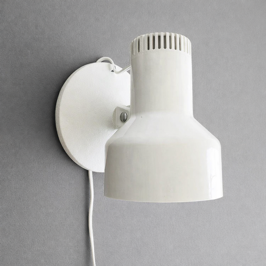 1970s GE Portable Spotlight Lamp | Minimal Off-White Modern Lighting