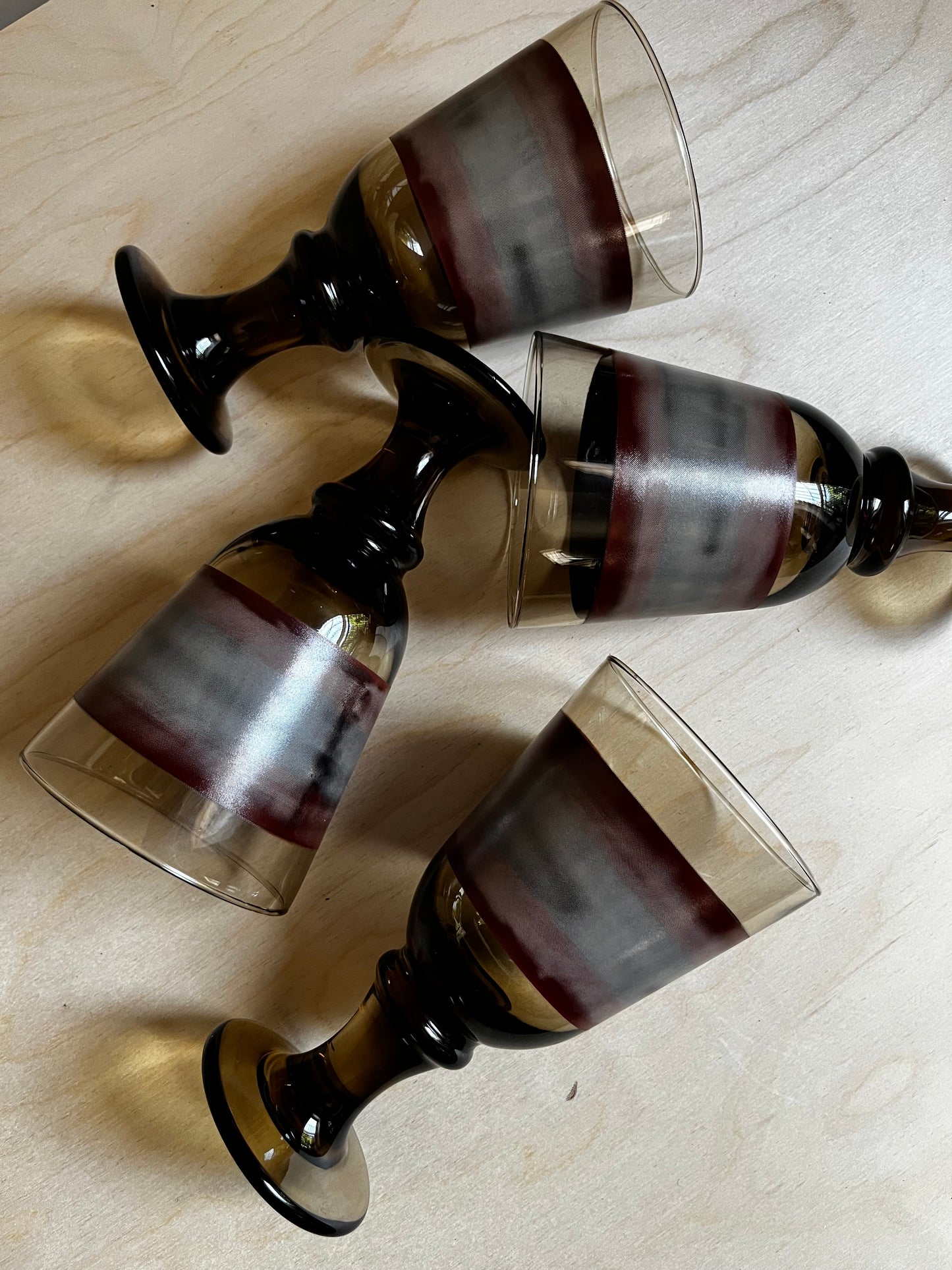 1970s Libbey Nova Brown Goblets | Set of 4