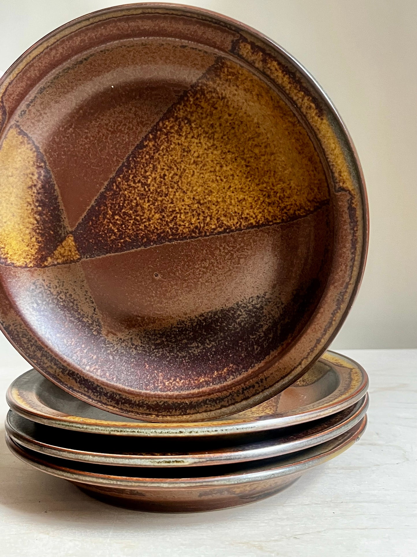Iron Mountain Stoneware Roan Mountain Salad Plates | MCM Pottery, Set of 4