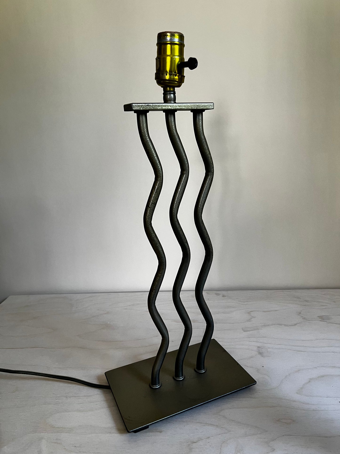 Postmodern Gold Squiggle Table Lamp