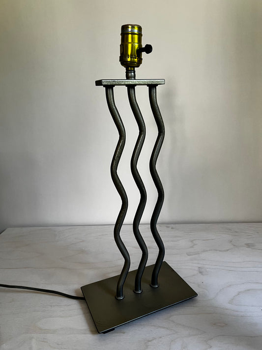 Postmodern Gold Squiggle Table Lamp