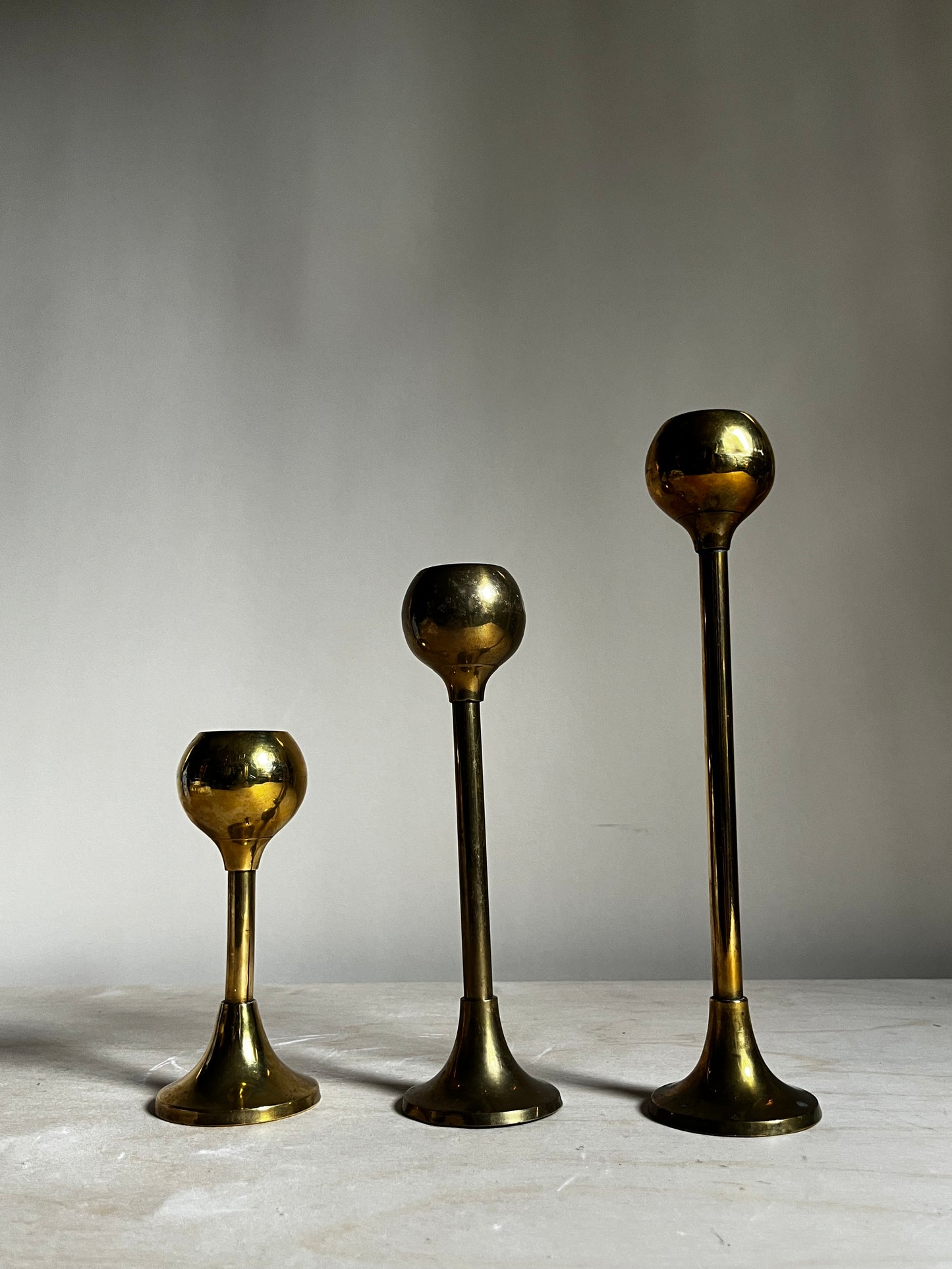 Brass Tulip Tapers | Set of 3