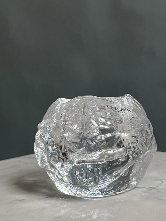 1970s Kosta Boda Crystal ‘Snowball’ Votive Holder | designed by Ann Warff