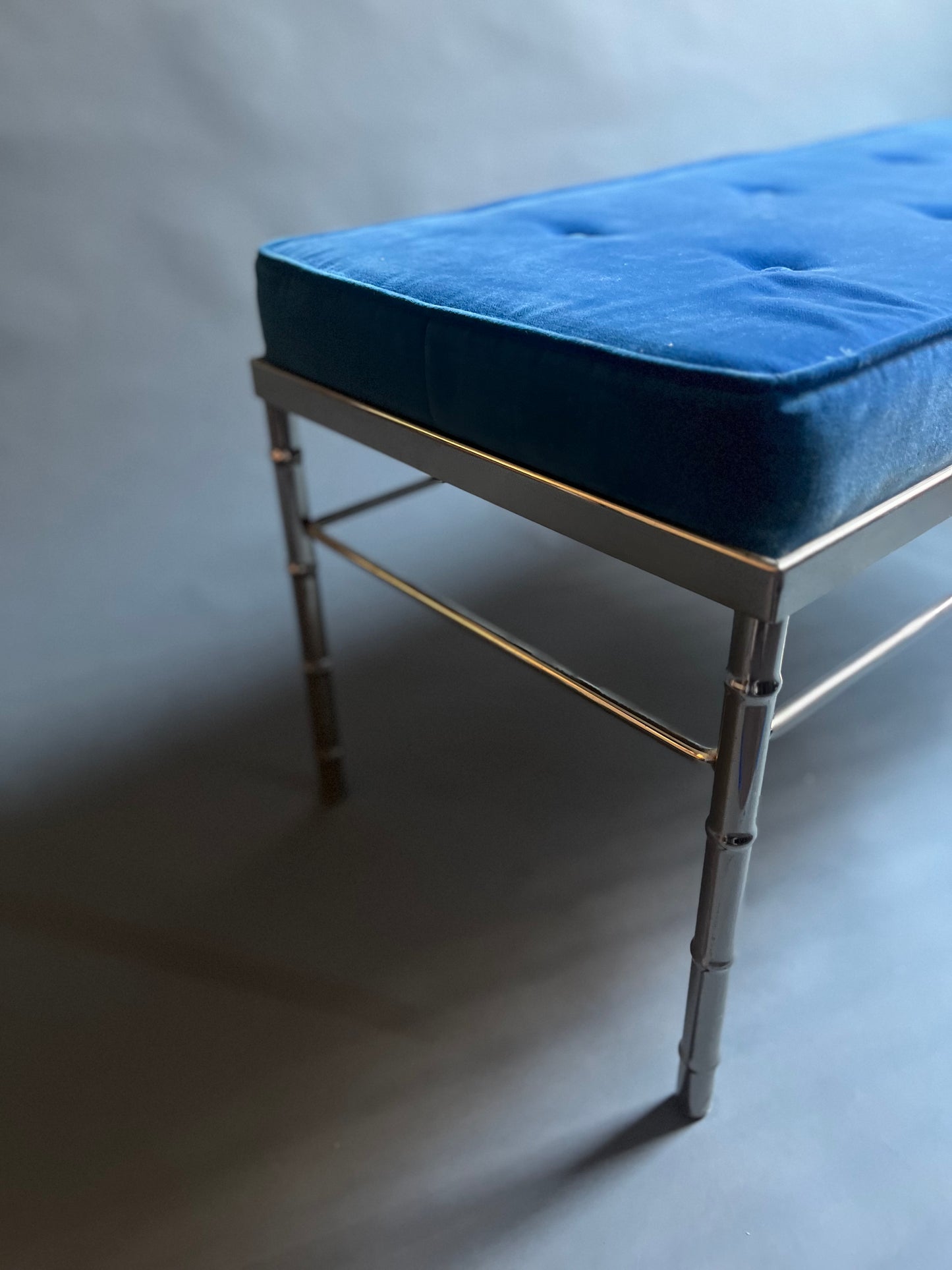 Chrome & Velvet Bench | George Koch Sons