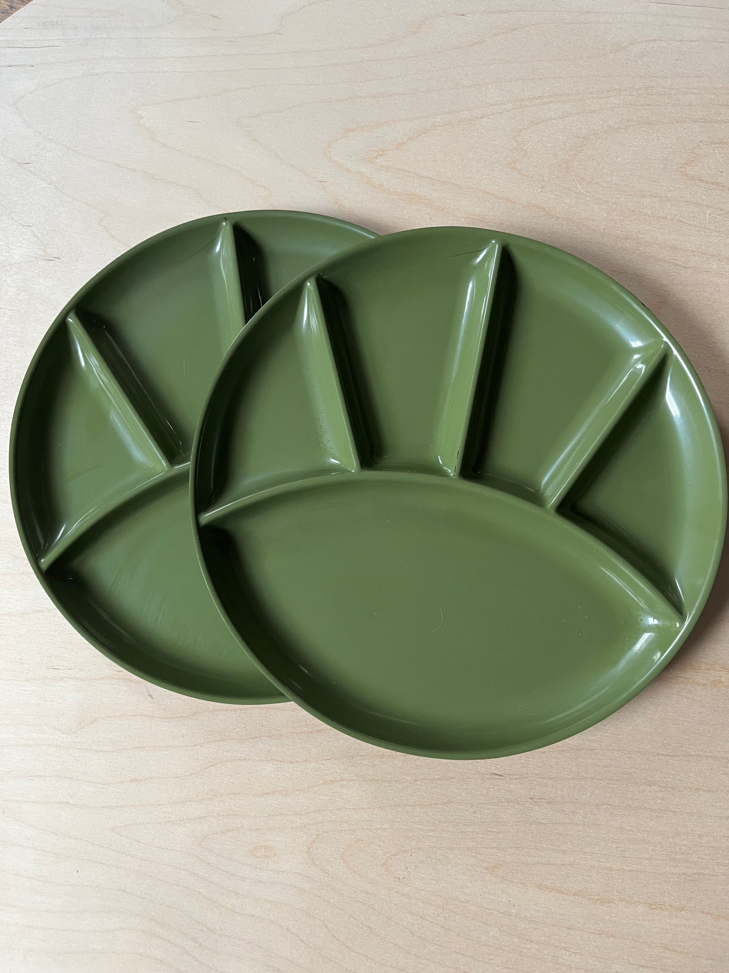 1970s Melamine Plates | Set of 2 | Imperial International, made in Japan