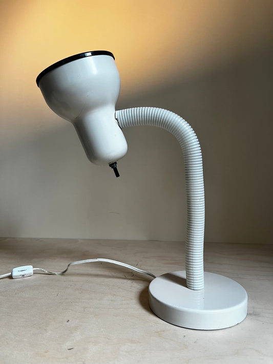 1980s Off White Gooseneck Lamp | MCM Revival Lighting