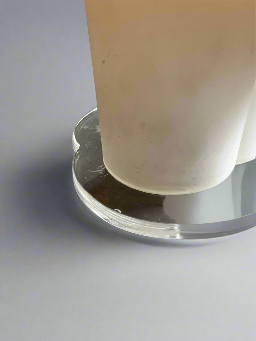 Modern Mushroom Stone + Lucite Table