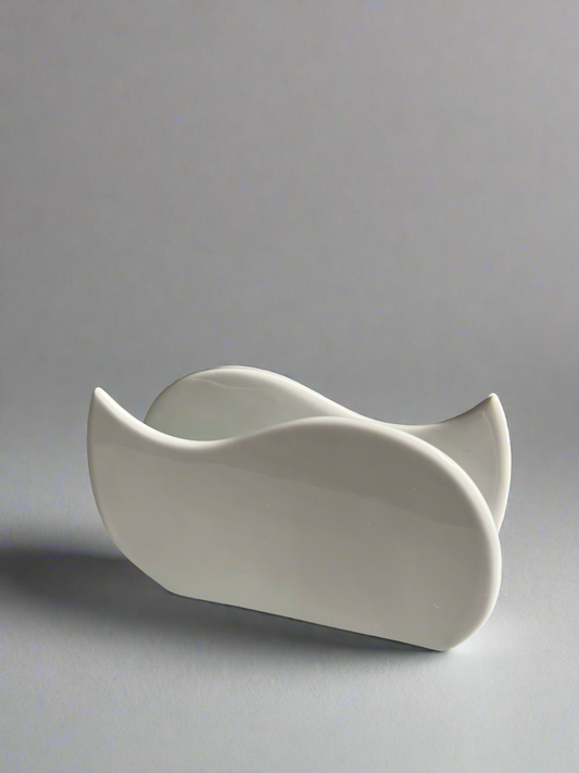 Italian Porcelain Wave Napkin/Letter Holder