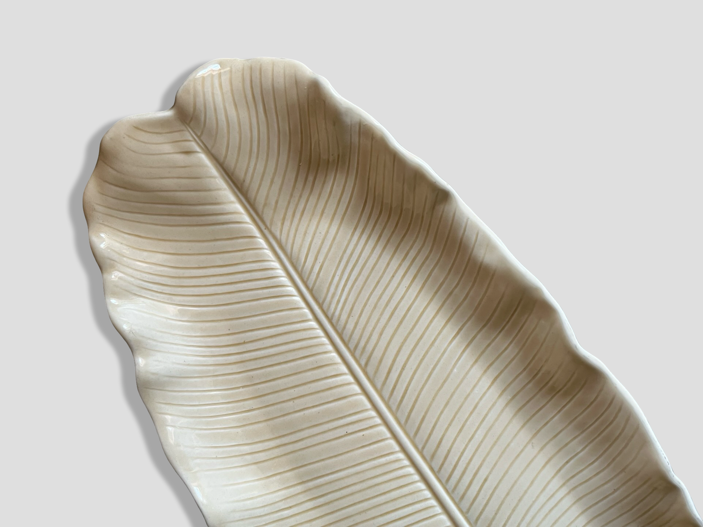 MCM 21” Metlox Pottery Ceramic Leaf Platter