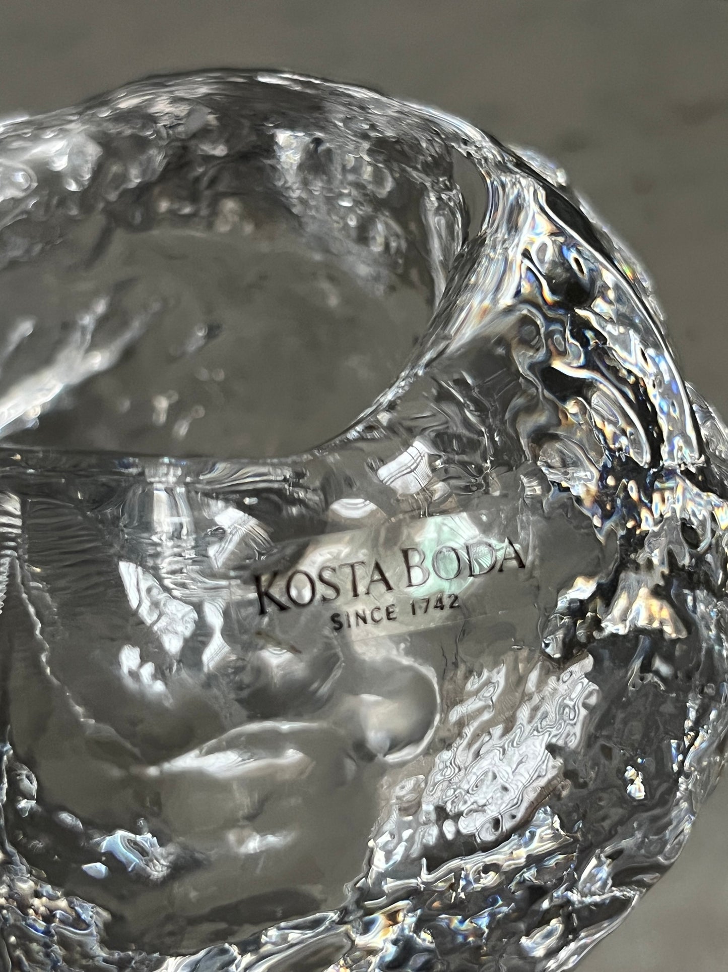 1970s Kosta Boda Crystal ‘Snowball’ Votive Holder | designed by Ann Warff