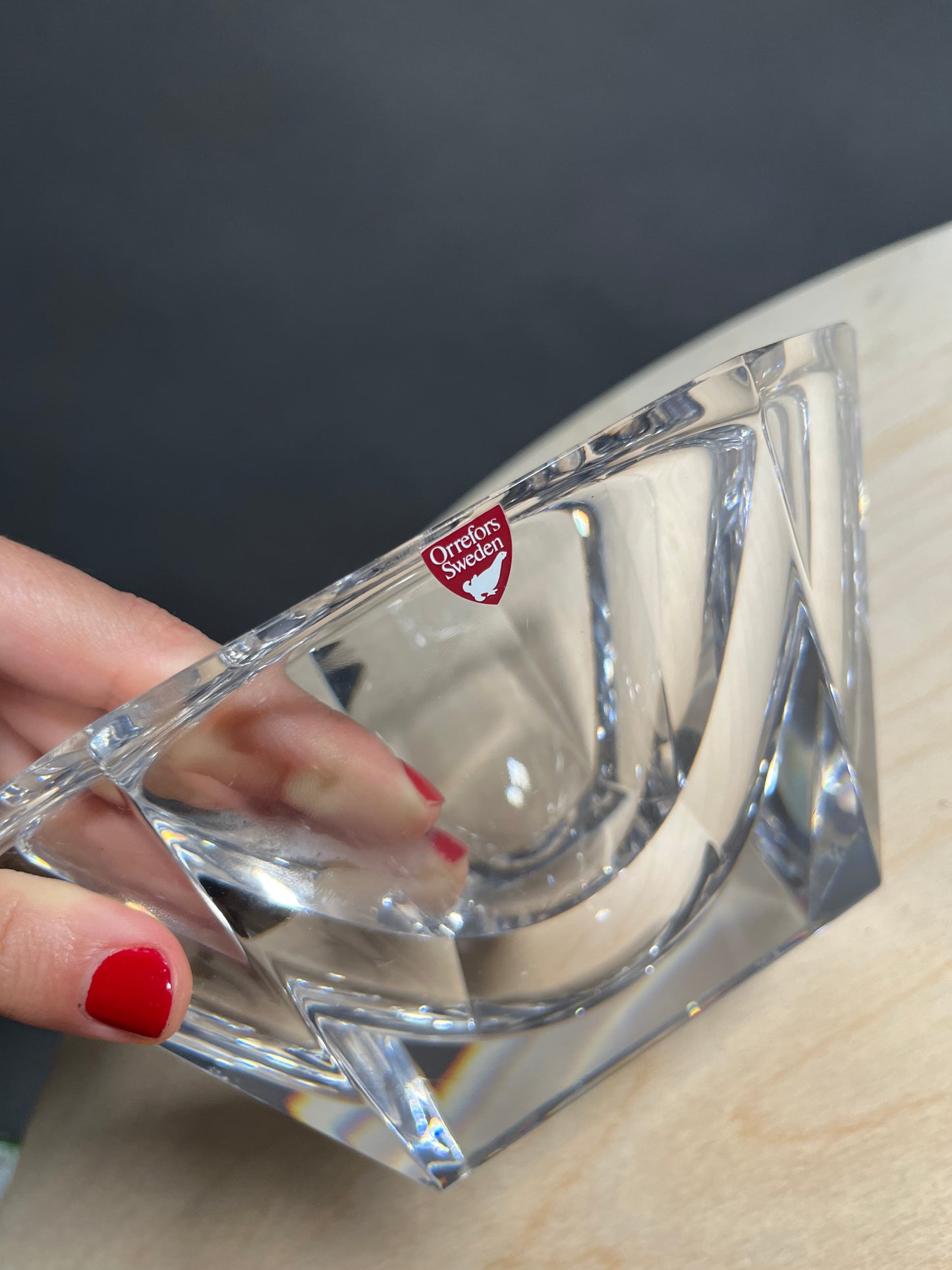 Orrefors Sweden Crystal Bowl