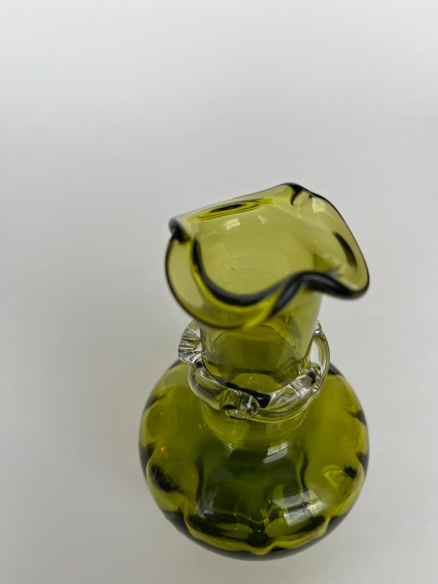 Olive Glass Hand-blown Vase | by Pilgrim Glass Company