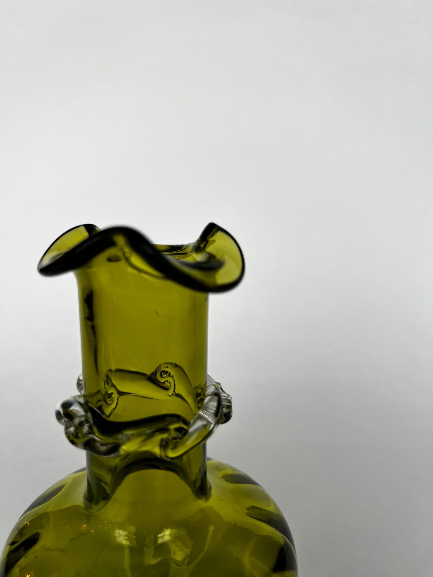Olive Glass Hand-blown Vase | by Pilgrim Glass Company
