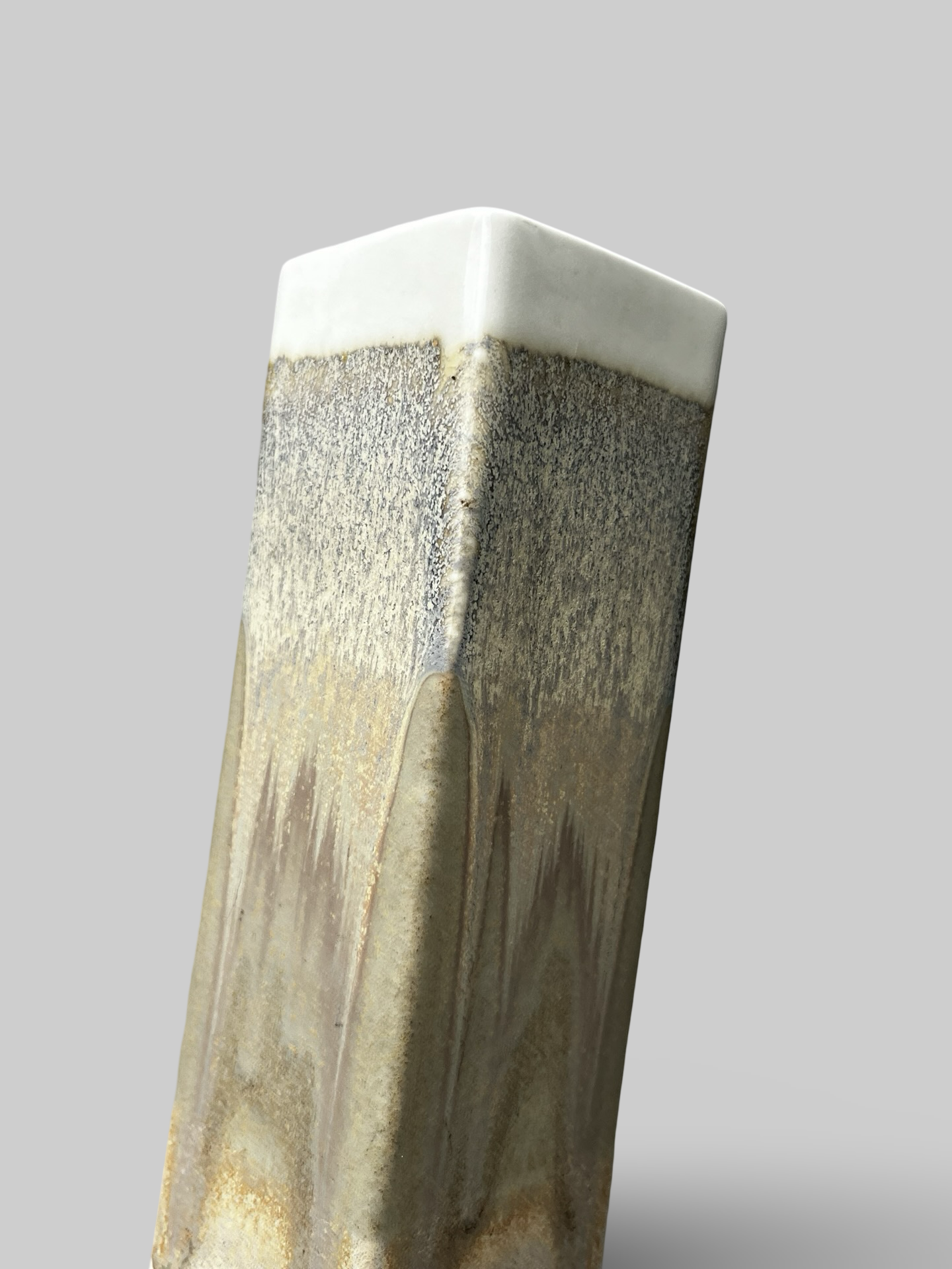 Studio Pottery | Funky Neutrals Glazed Ceramic, signed by artist