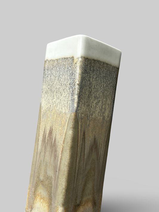Studio Pottery | Funky Neutrals Glazed Ceramic, signed by artist