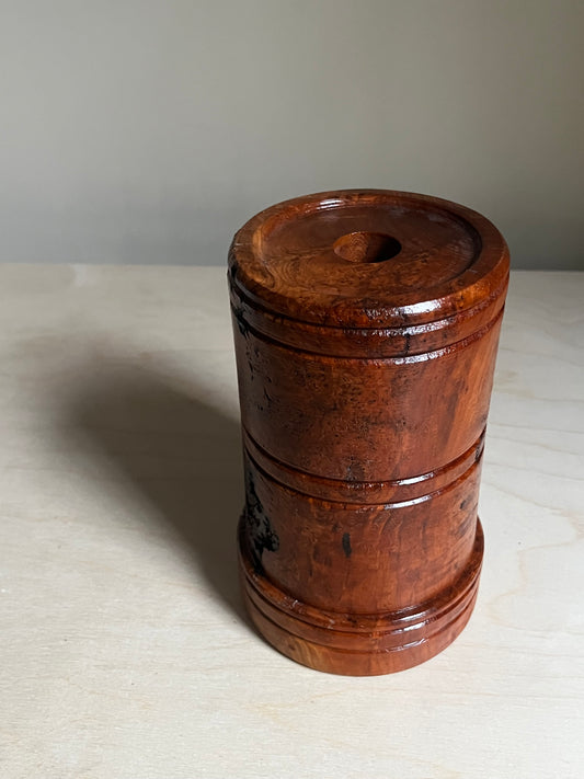 Burl Wood Taper Candle Holder | Hand Turned Sculptural Candlestick | 7”